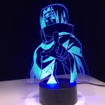3D Night Light LED 3D LED Night Light Anime Uzumaki Naruto Kakashi Action Figure 7 Colors Touch Optical Illusion Table Lamp Home Decoration Model